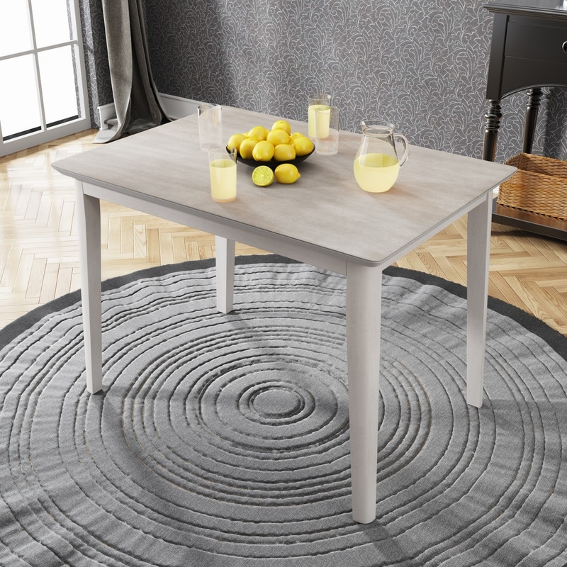 Rustic grey and store white dining table
